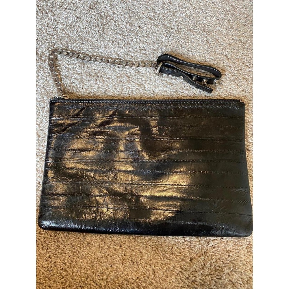 Allsaints Clutch Leather Handcuff Studd Chain Purse All Saints Gothic Wallet sk1